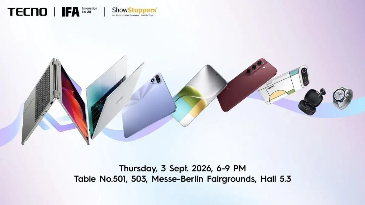 Tecno Unveils Five New Hardware Devices at IFA 2026